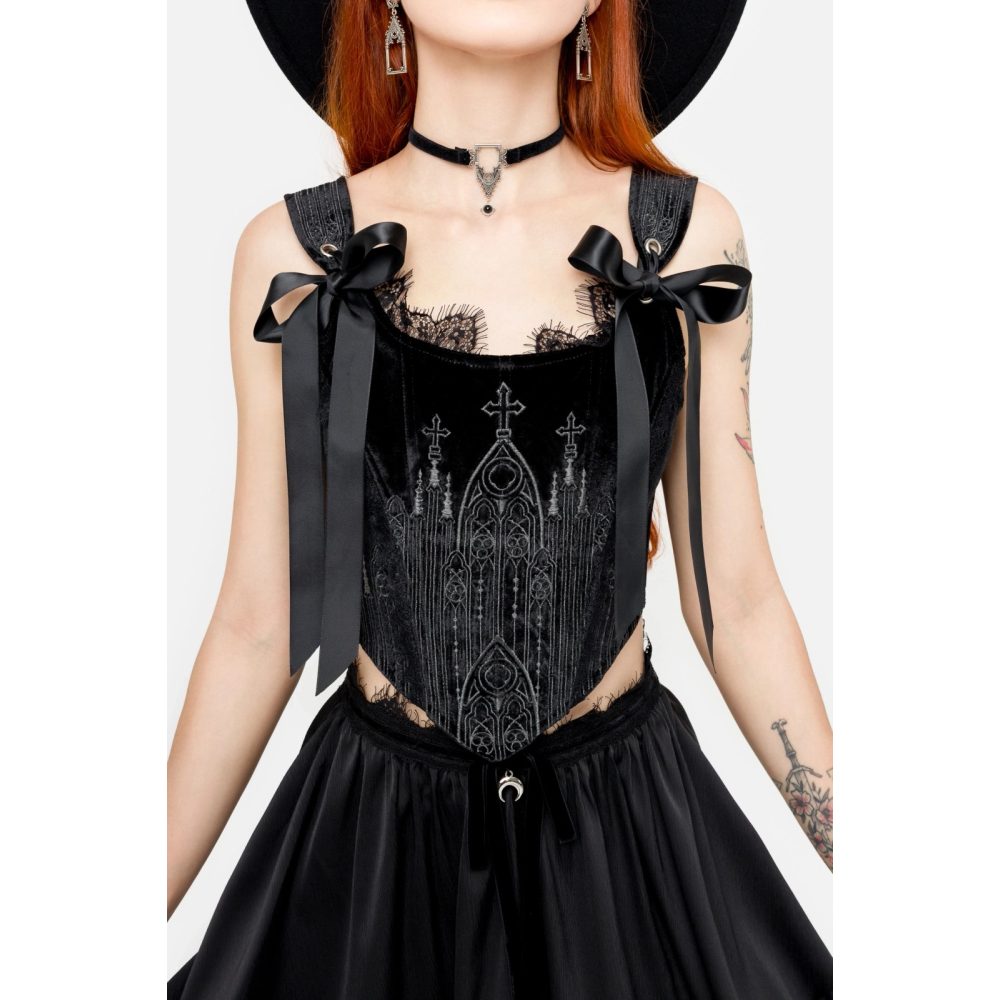 Restyle - Sacred Rituals Korsett oben - Schwarz